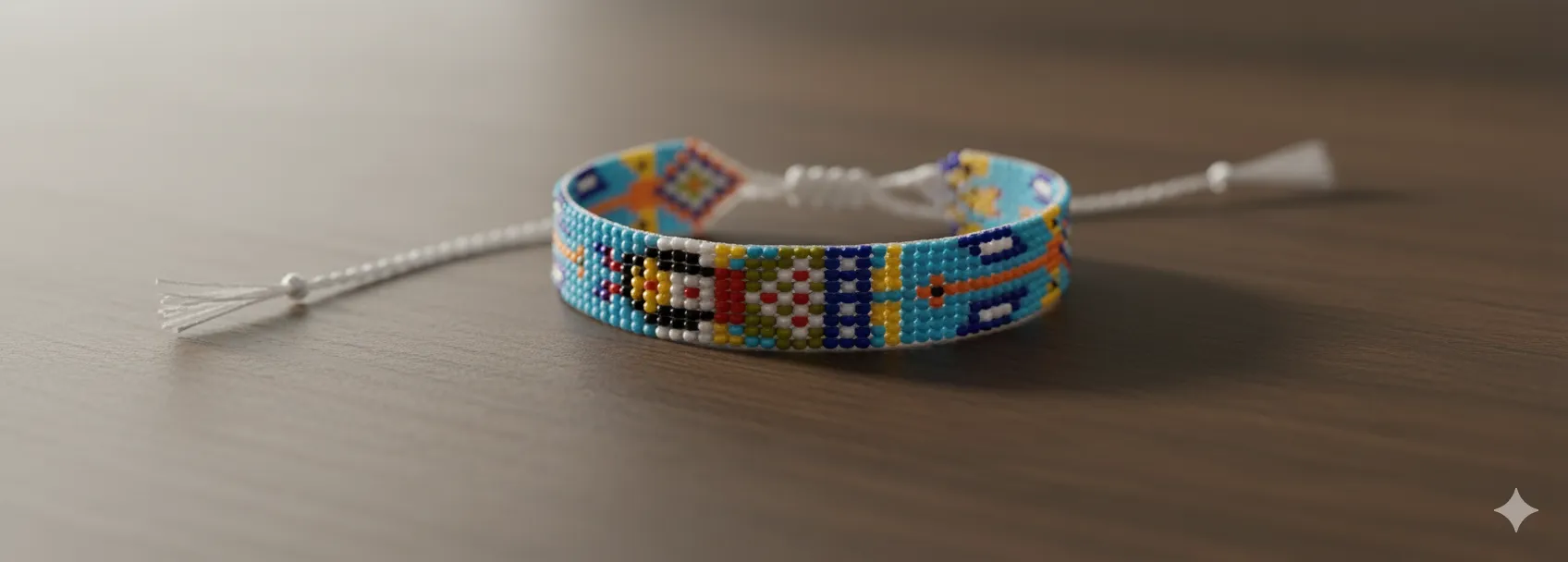 Kızılderili Motifli Kumboncuk Bileklik