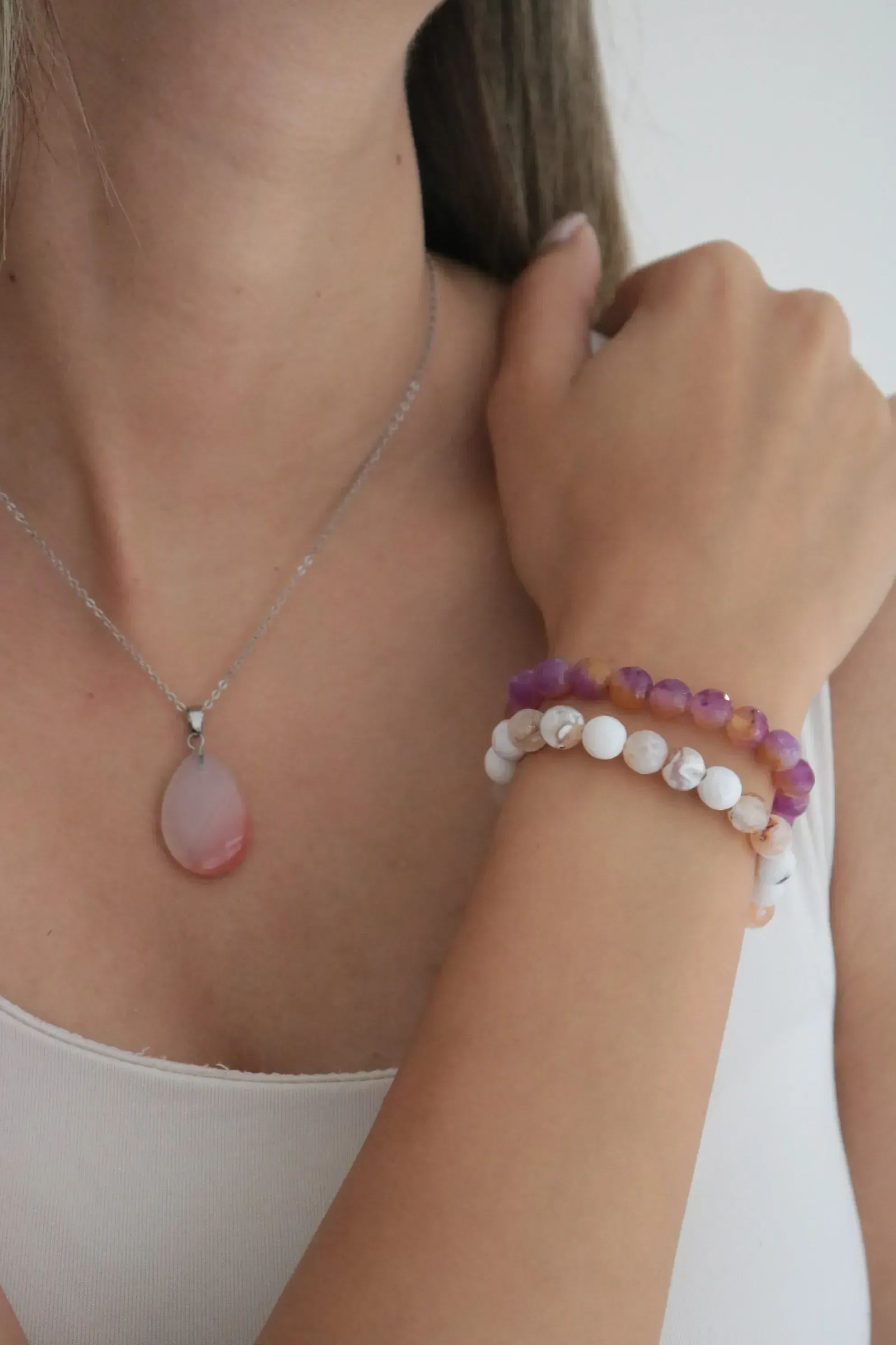 Orijinal Akik Kolye ve Bileklik Seti