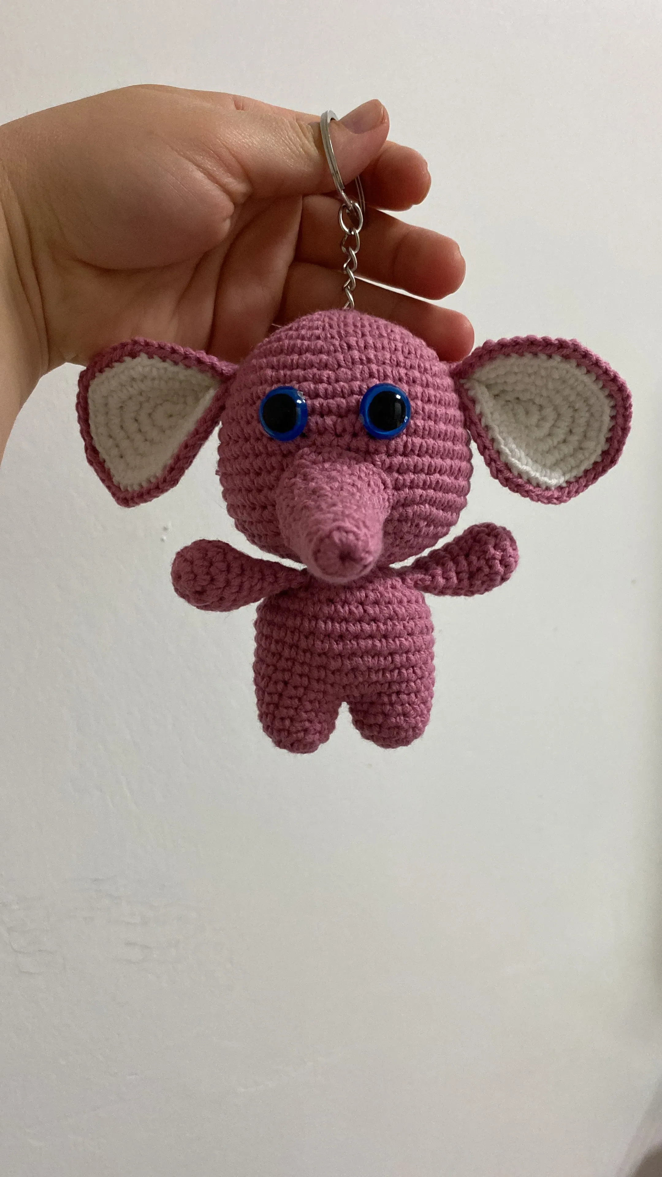 El Örgüsü Fil Anahtarlık / Çanta Süsü – Sevimli ve Renk Seçenekli