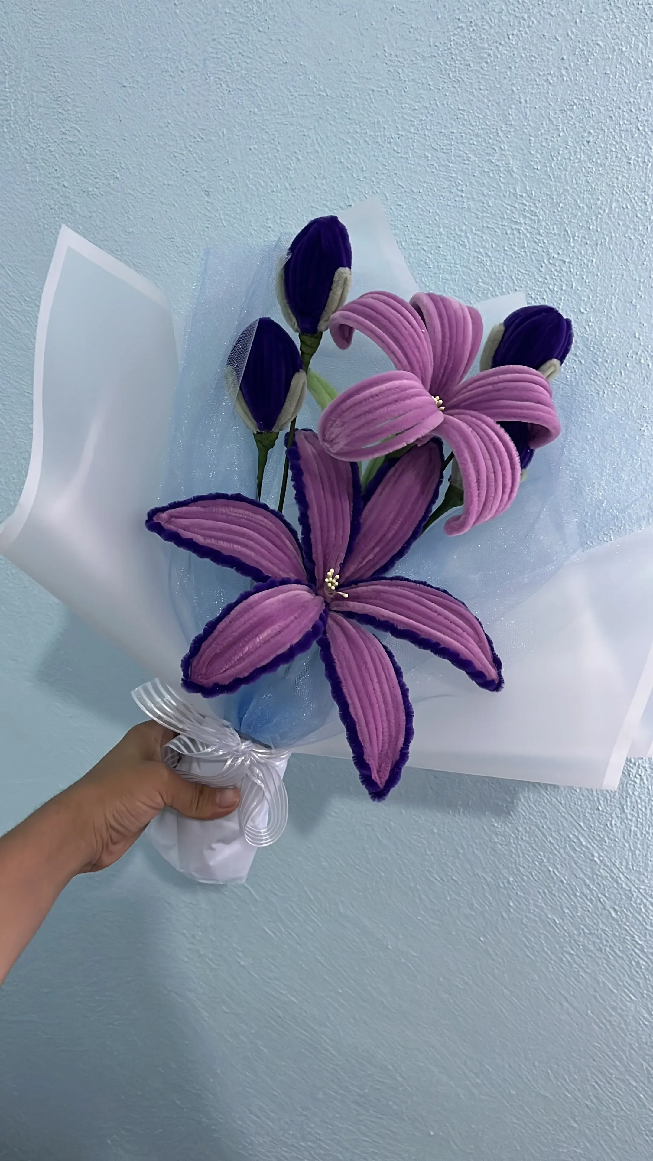 Mor Renkli Buket Çiçek - Kalıcı ve Şık Hediye Seçeneği