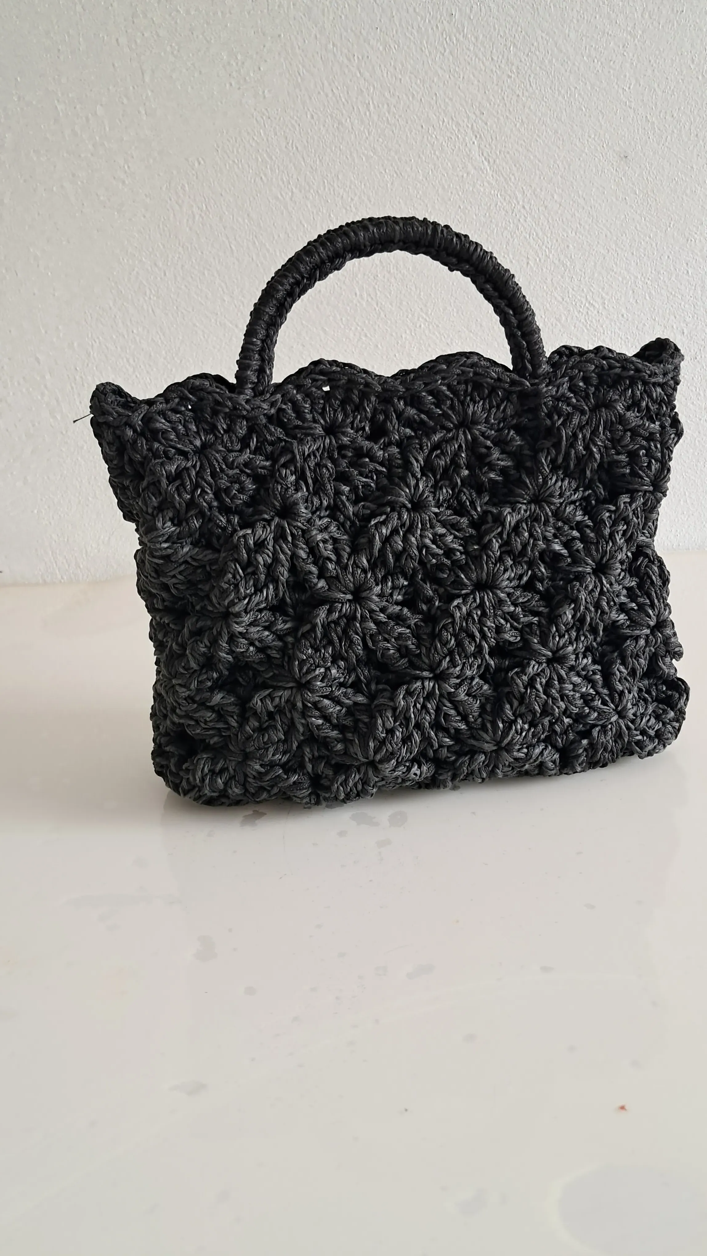 3 boyutlu kore modeli örgü çanta