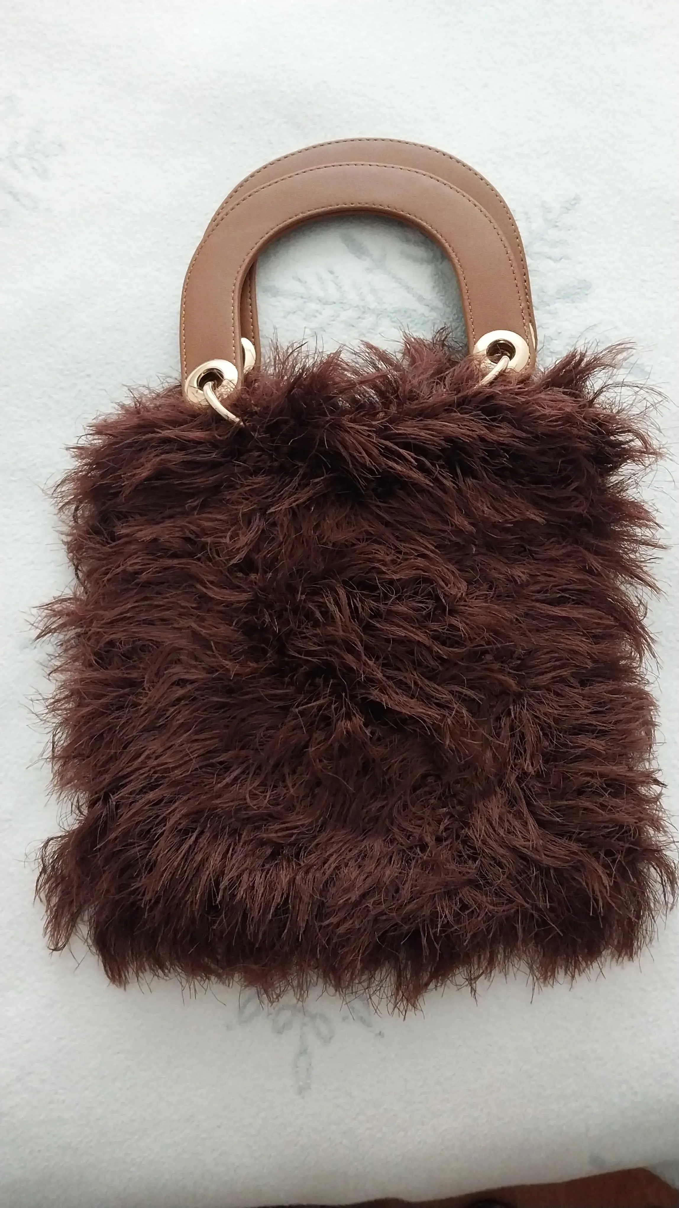 Winter leather handled assorted handbag