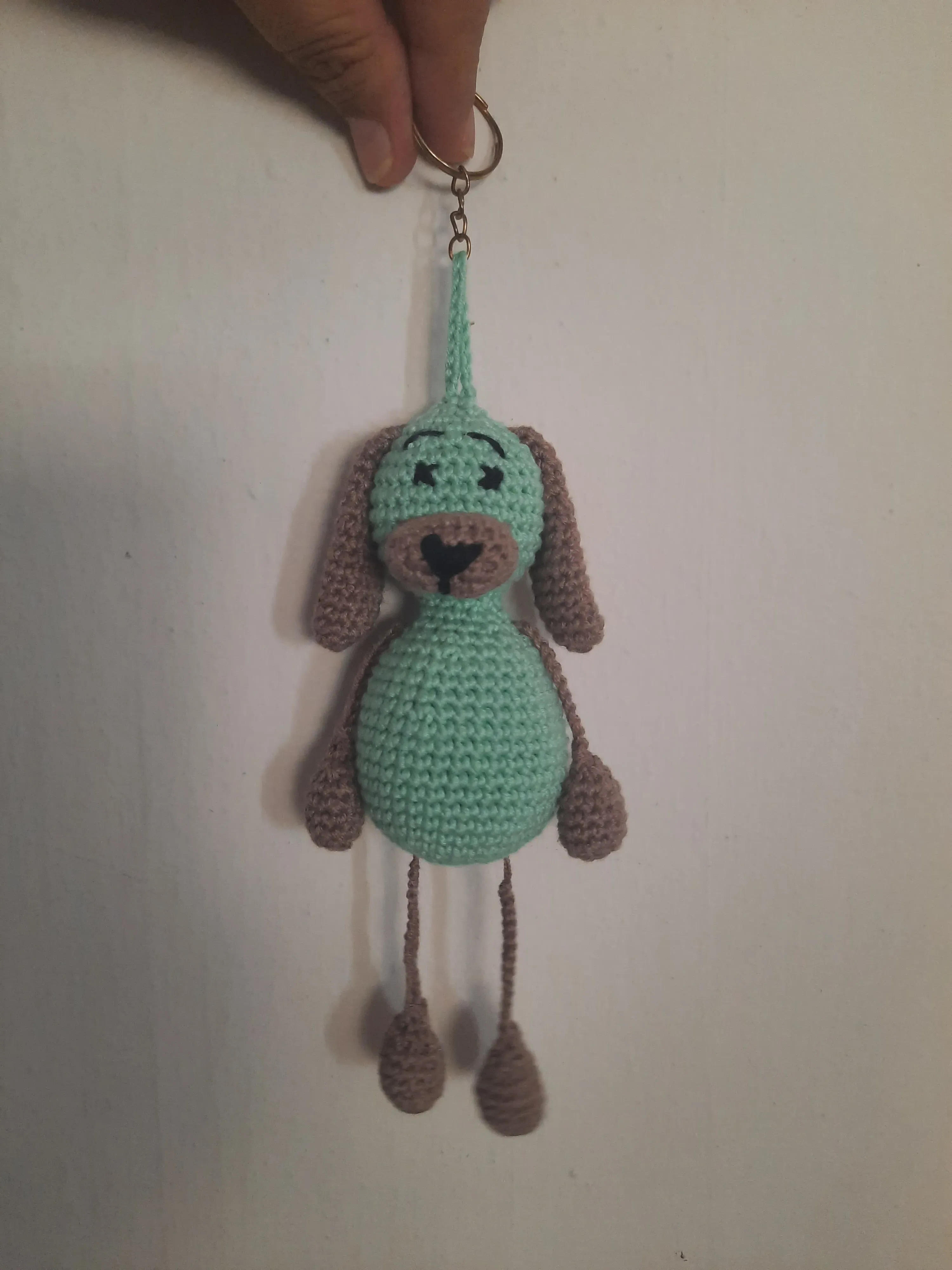 Amigurumi köpek anahtarlık