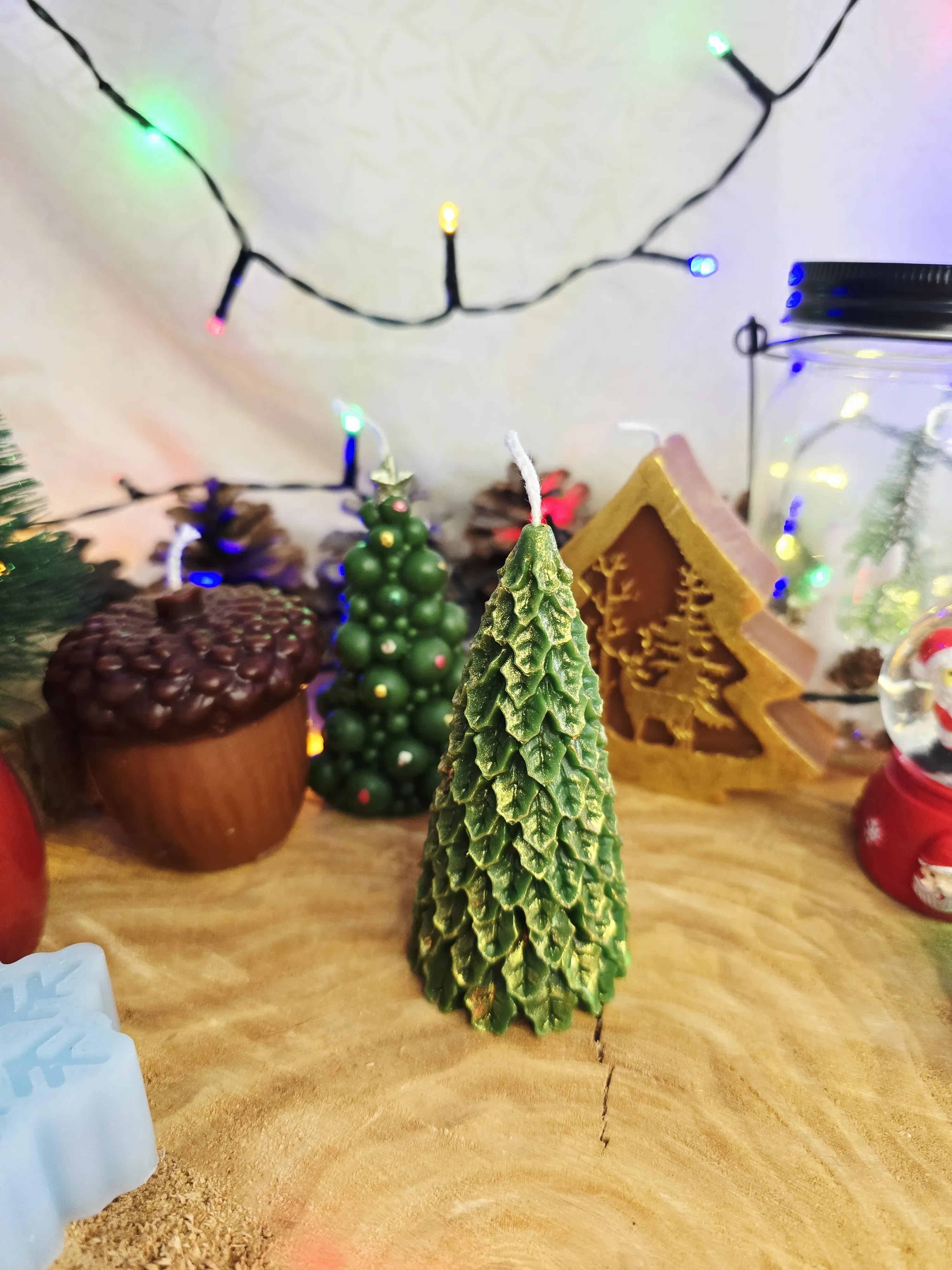 Kokina Meyvesi Detaylı Yılbaşı Temalı Dekoratif Mum