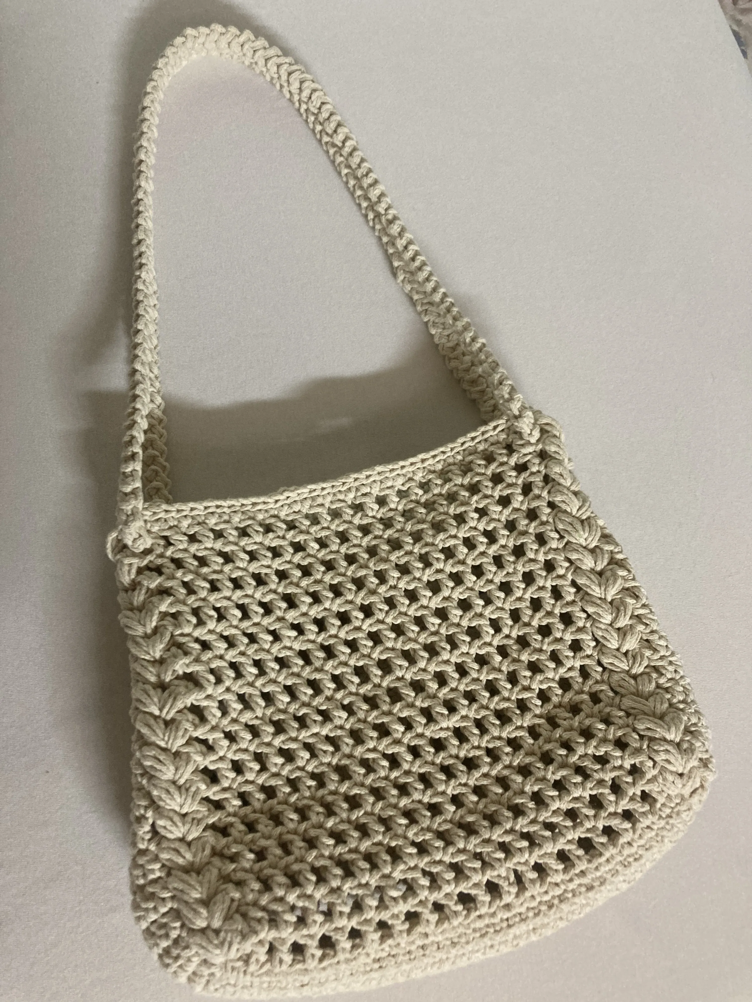 Krem Renkli Makrome Çanta | Bohem Tarz