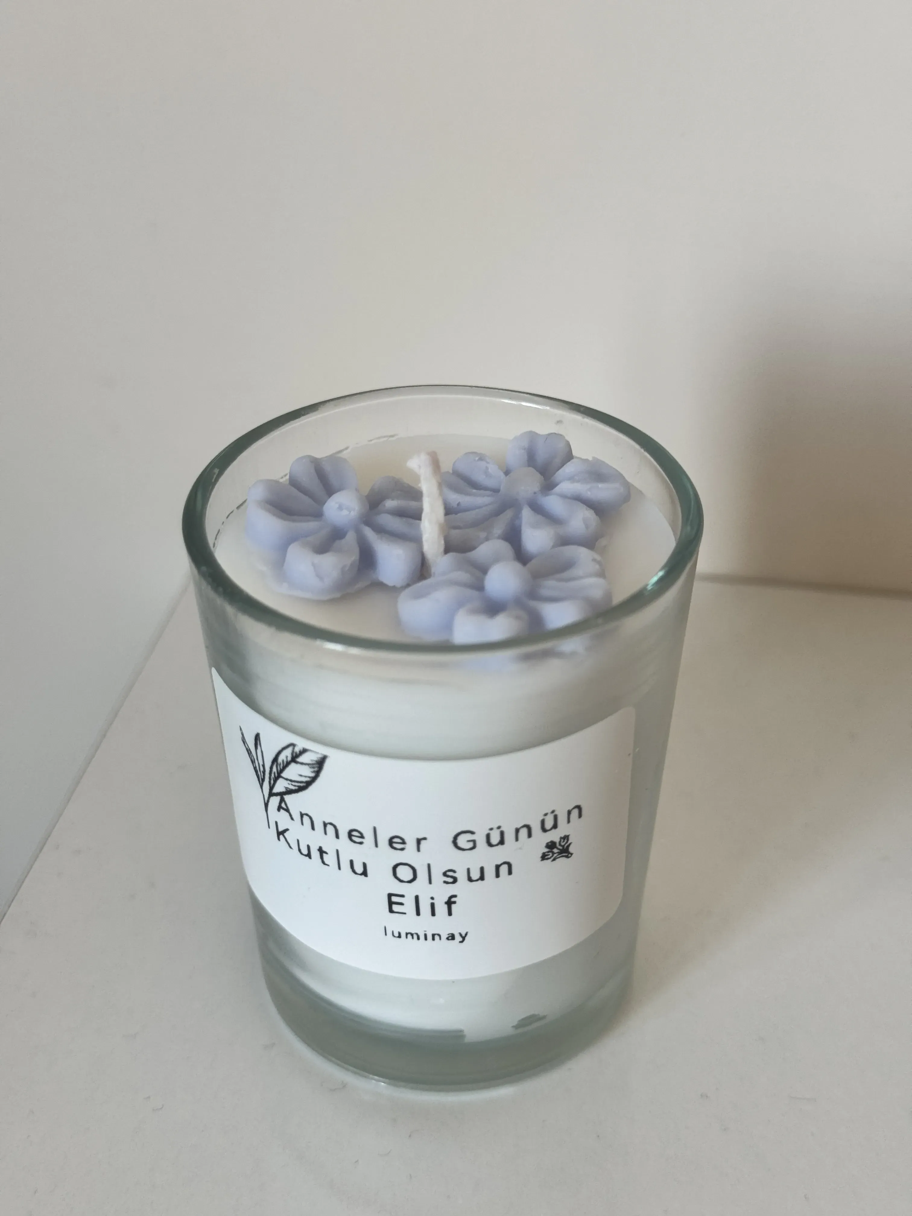 Daisy Vanilla Candle in Glass - Personalized Gift