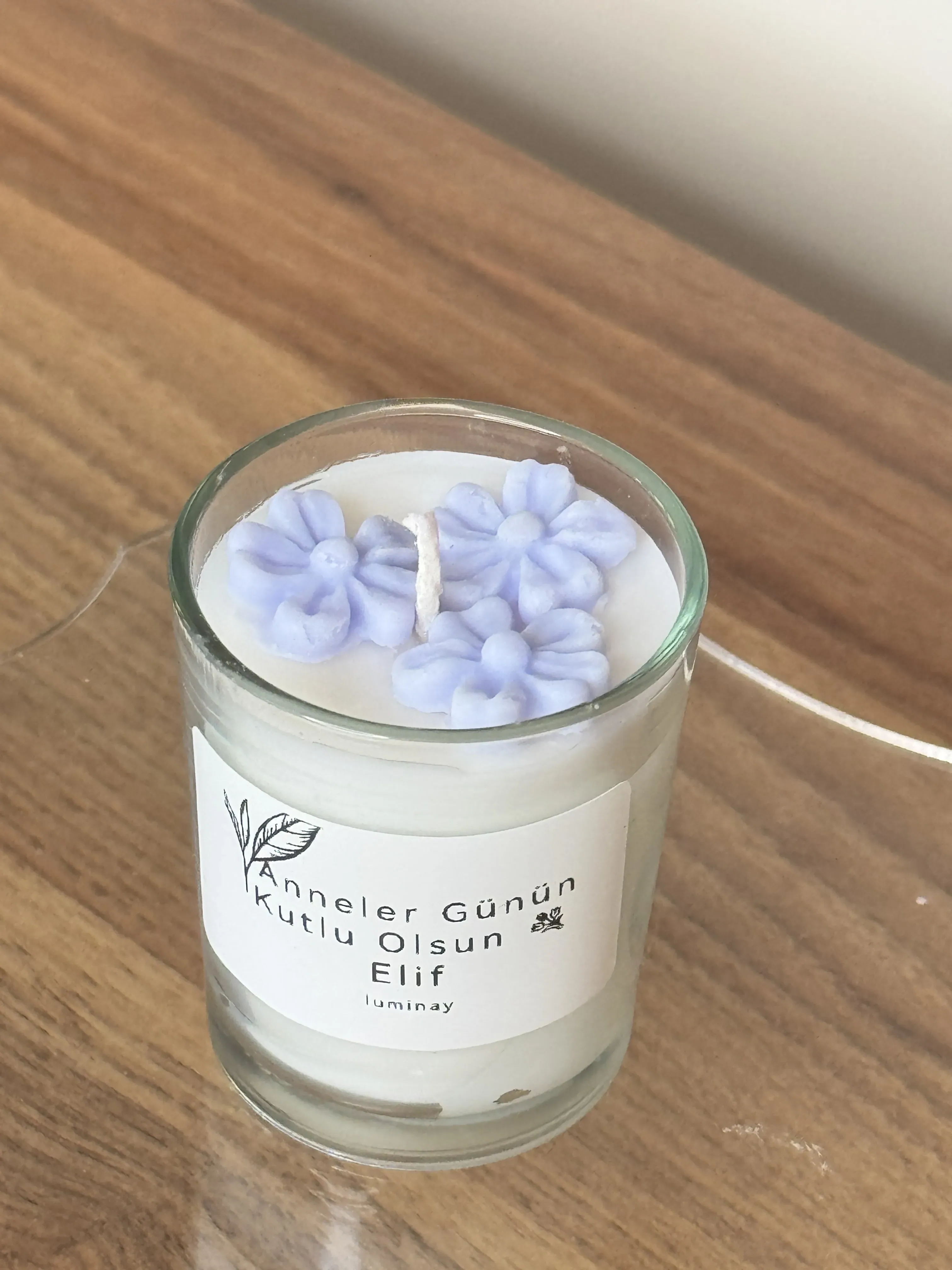 Daisy Vanilla Candle in Glass - Personalized Gift