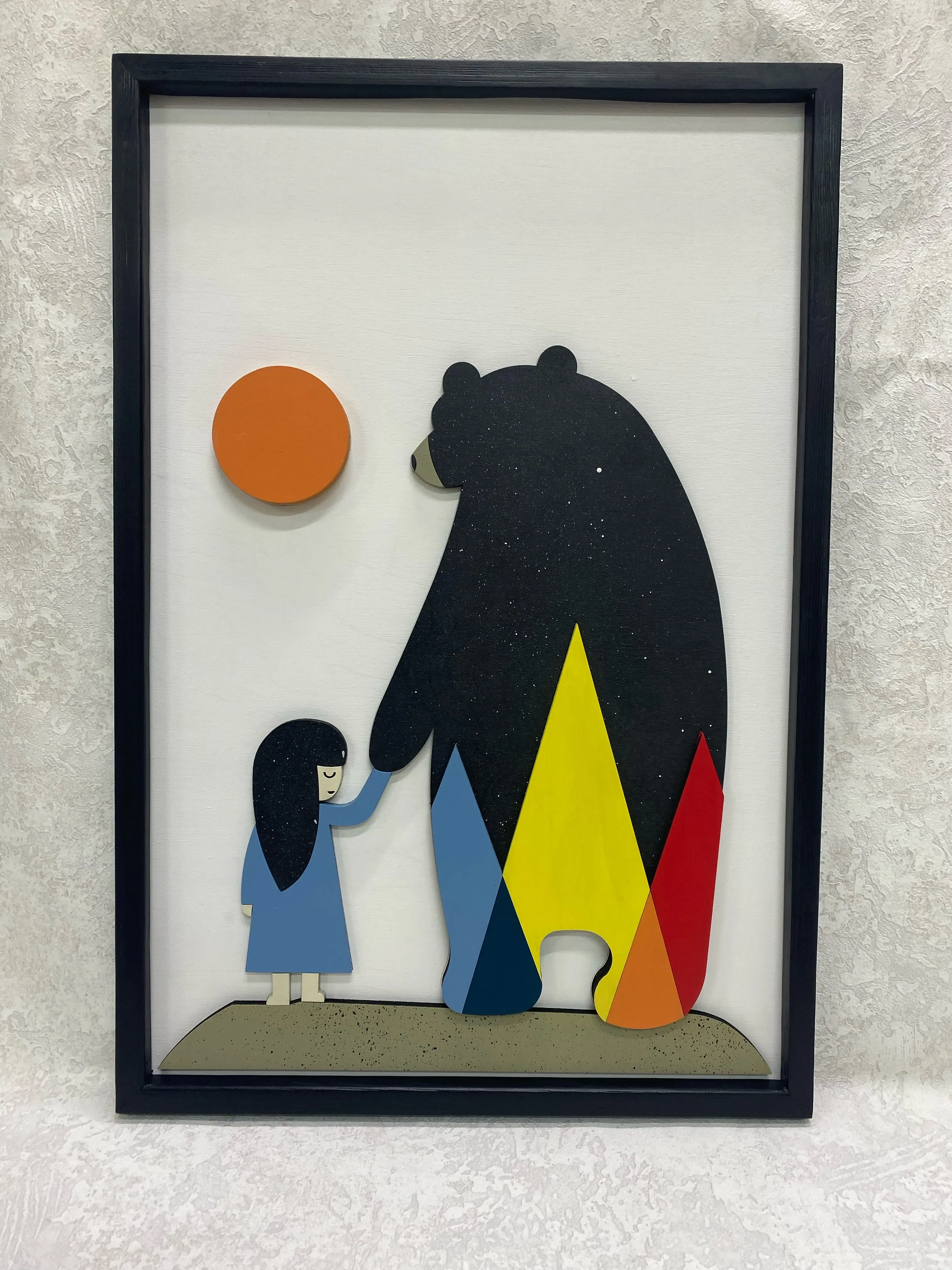 Boo & Girl  / Katmanlı Ahşap Tablo