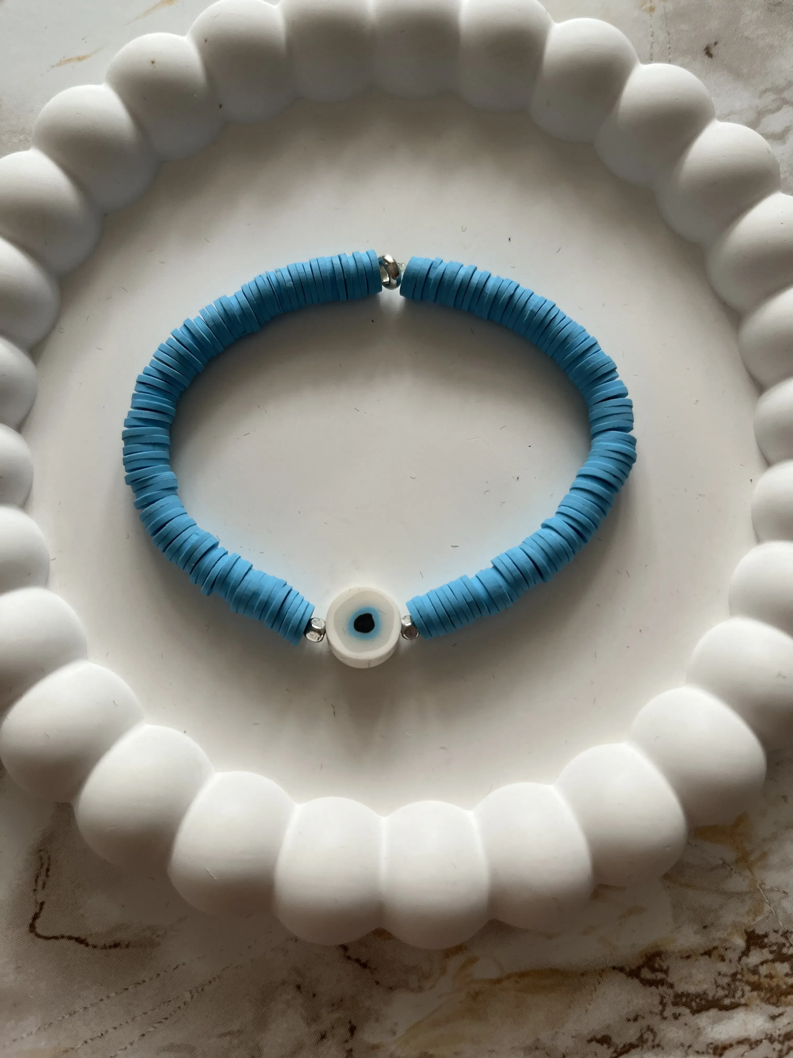 Mavi Nazar Boncuklu Fimo Bileklik