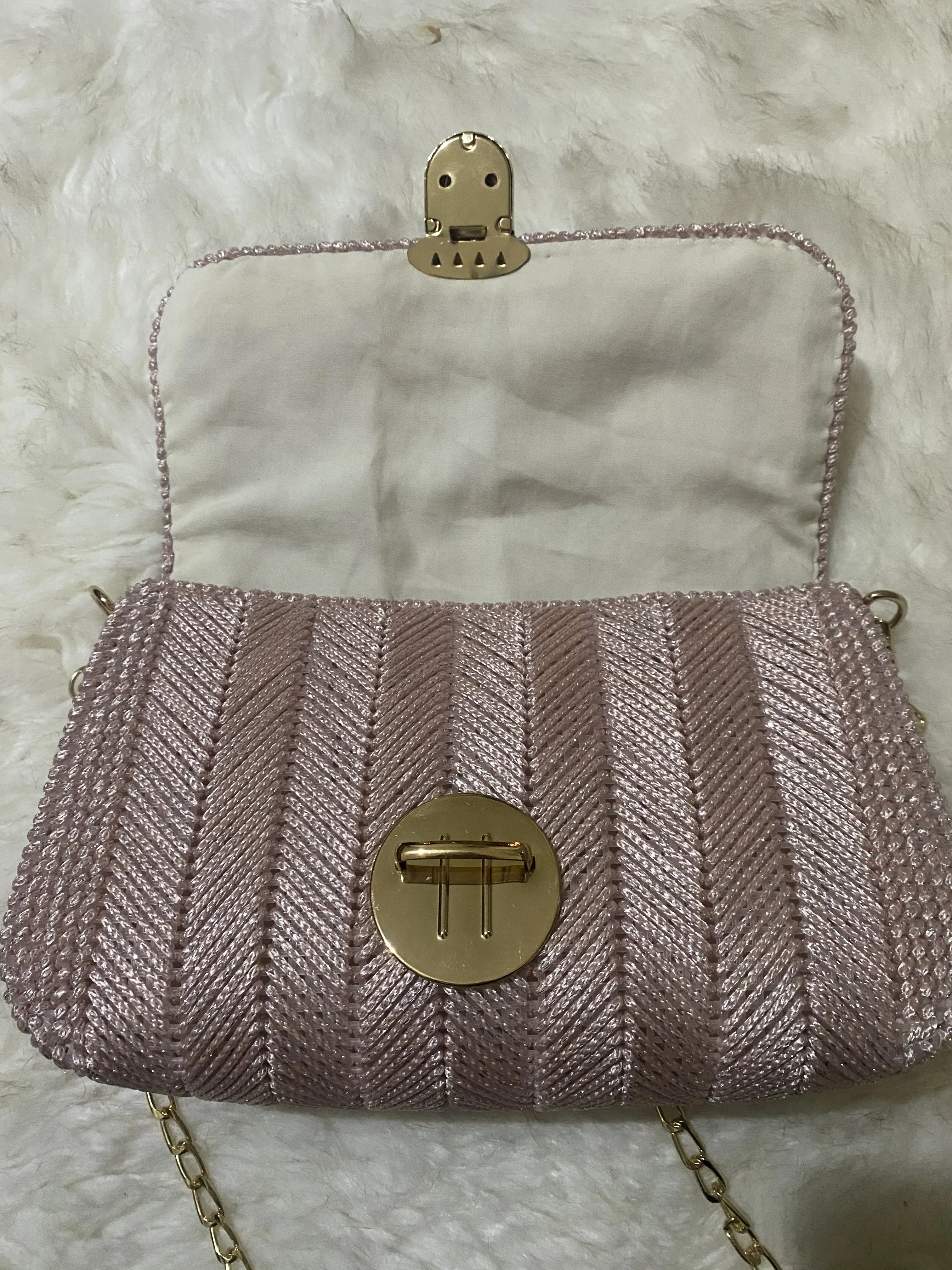 Kanvas Model Pembe Renk El Işleme,el Ve Kol,omuz Çantası