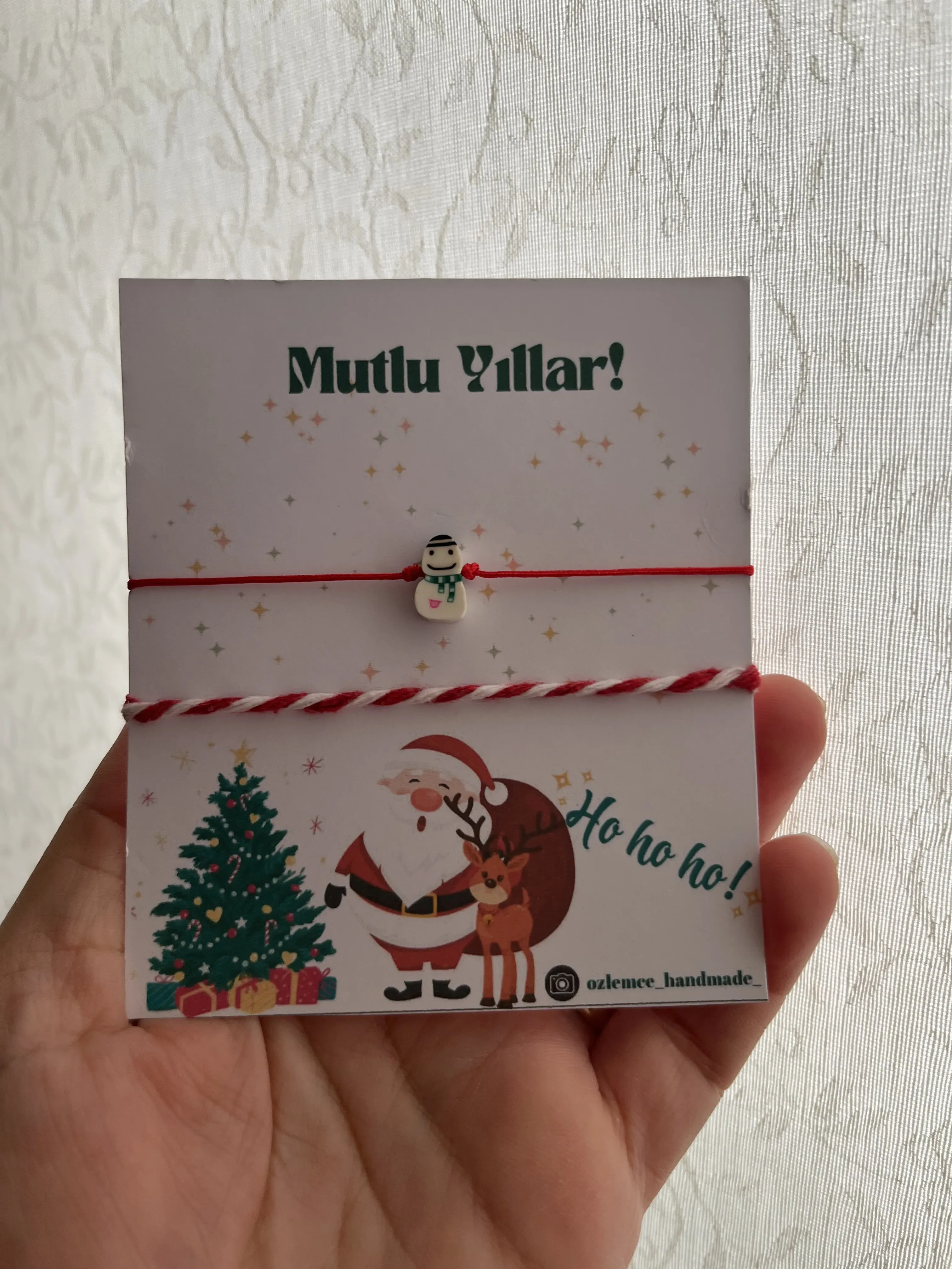 Kardan Adam Figürlü Yeni Yıl Şans Bilekliği – Özel Tasarım