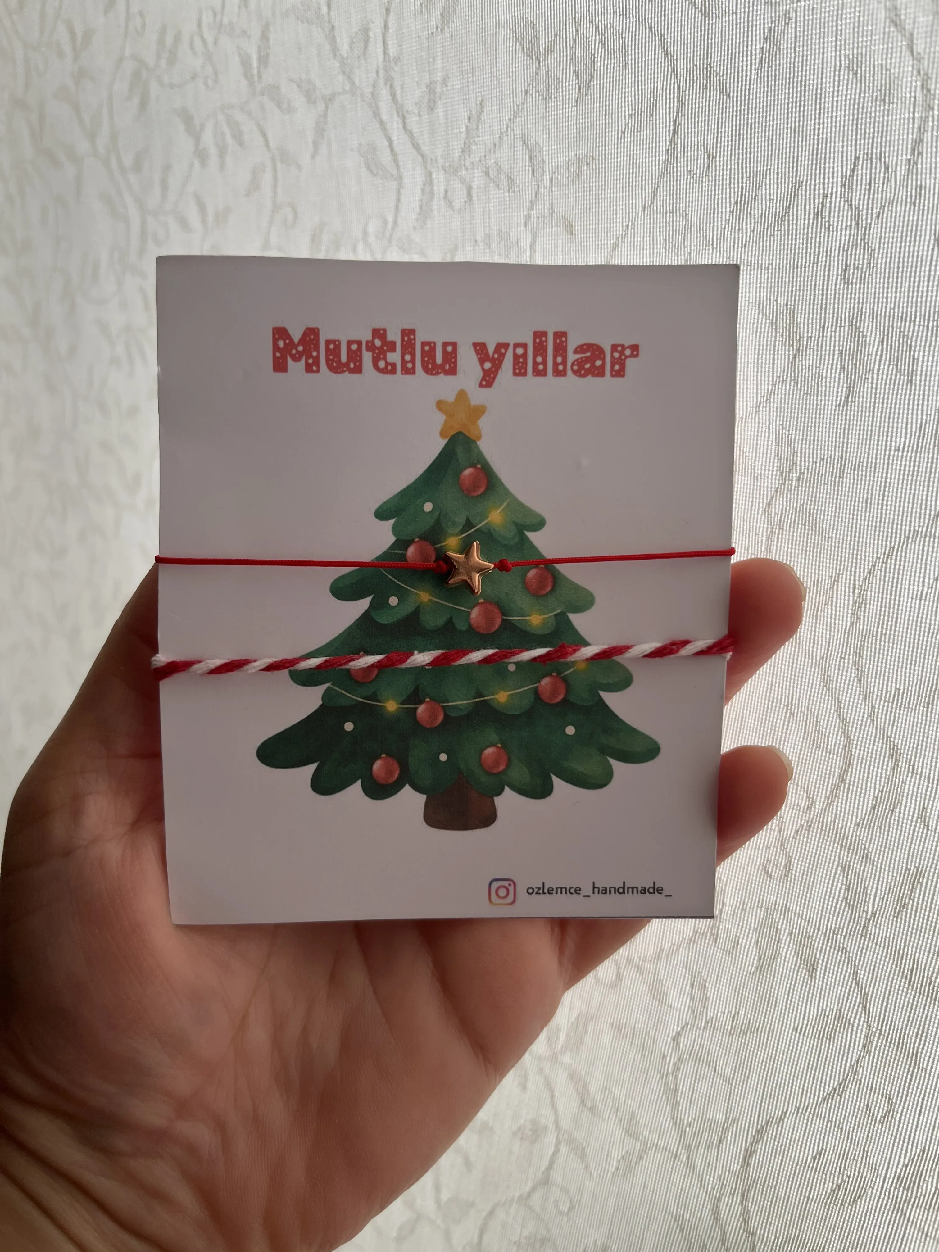 Bronz Yıldız Yeni Yıl Bilekliği – Şans ve Yeni Yıl Konseptli Hediye Bileklik