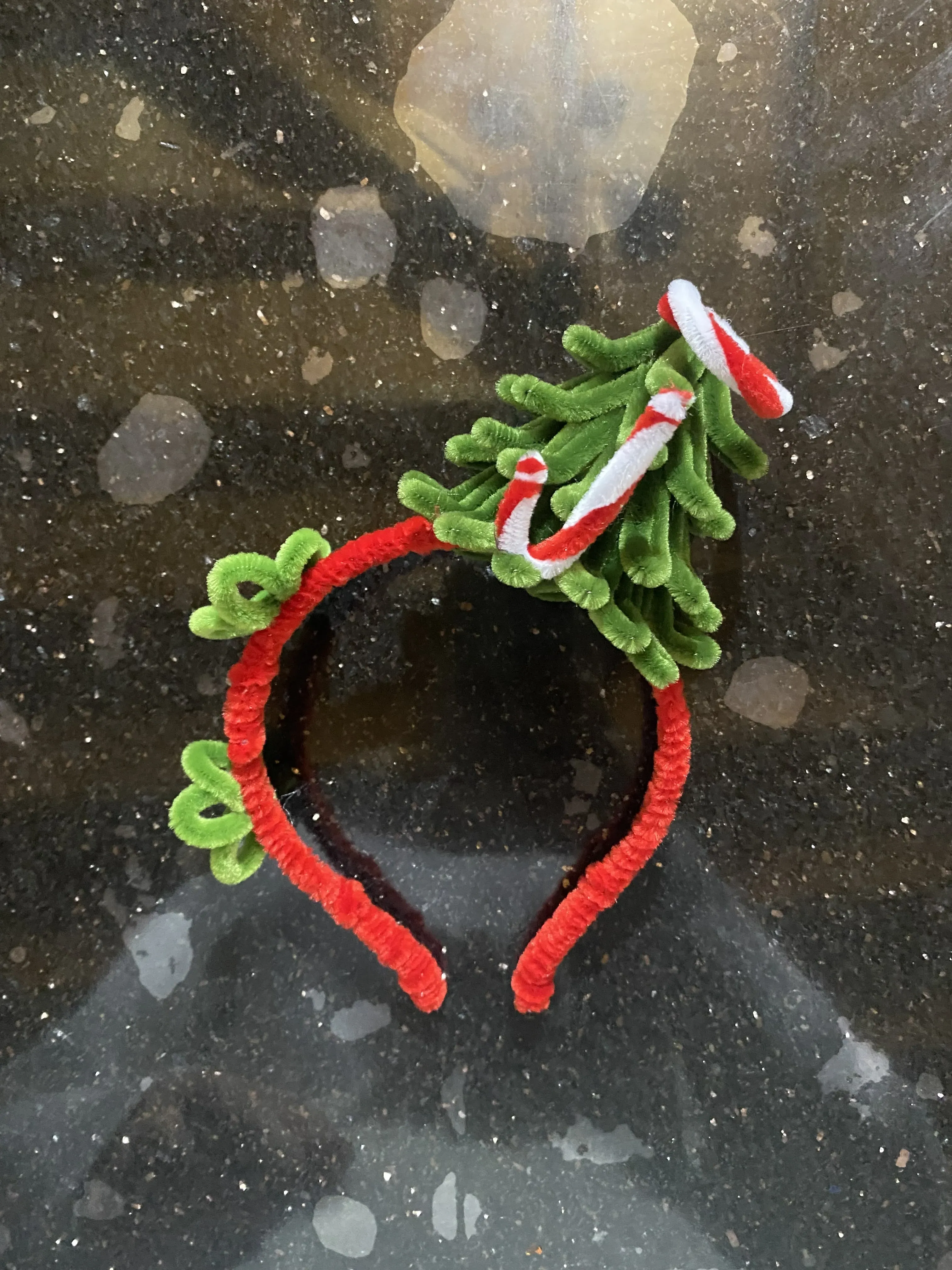 Yılbaşı Ağacı ve Şeker Kamışı Detaylı Çocuk Tacı - Parti Aksesuarı