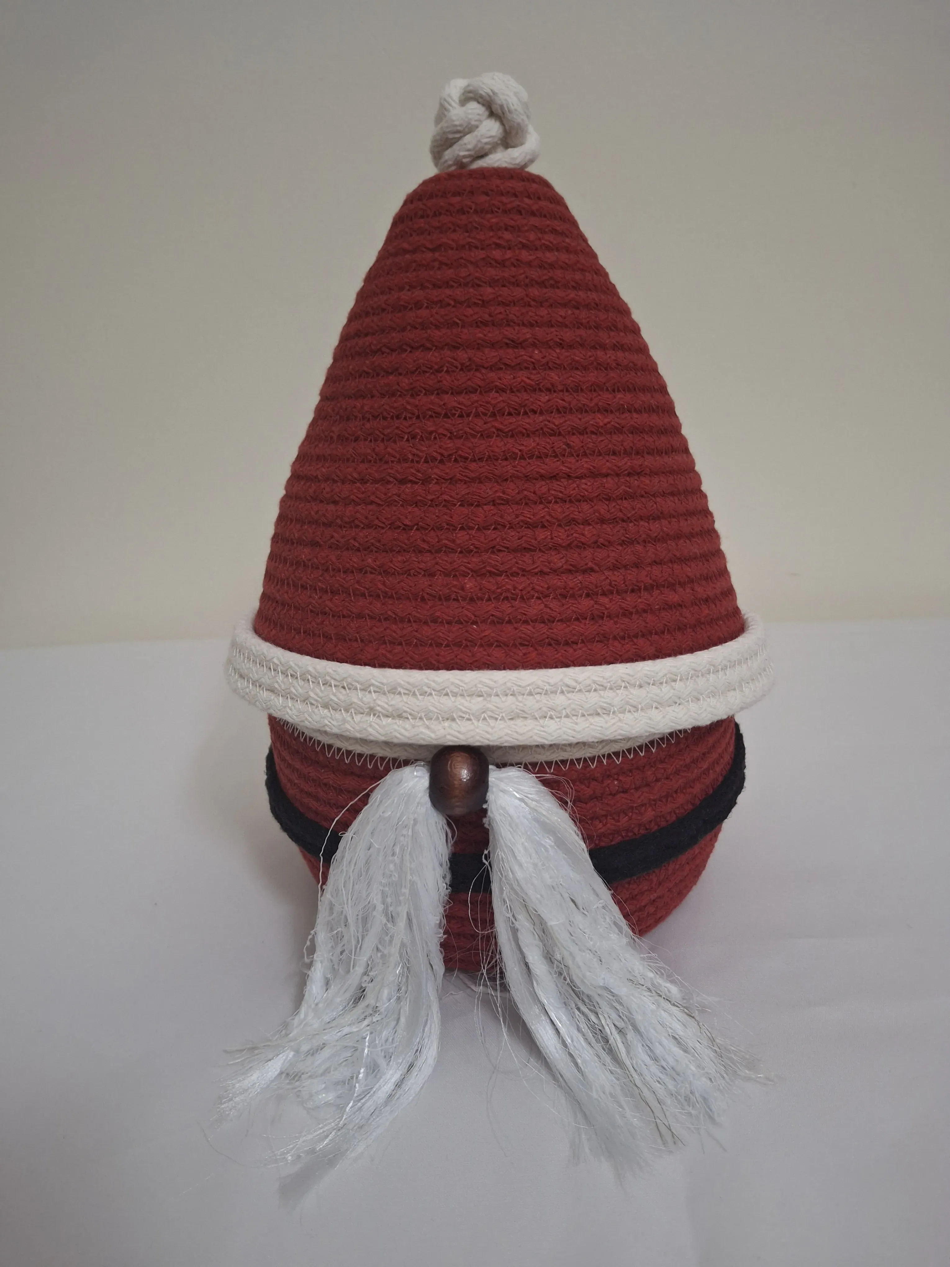 Kırmızı Yılbaşı Cüce Organizer - Tress Kordon İpten El Yapımı