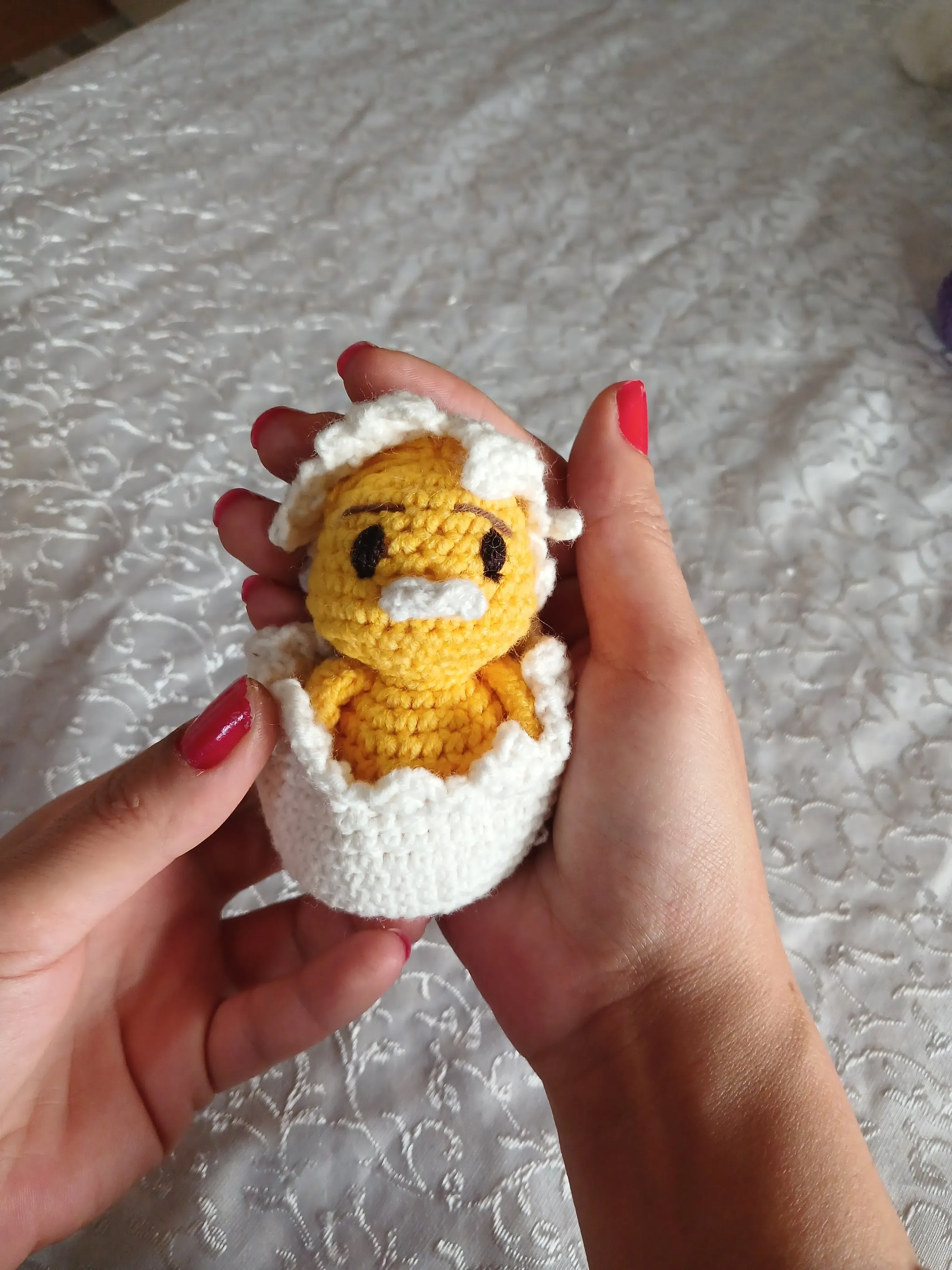 Sarı Civciv Figürlü Amigurumi Anahtarlık - El Yapımı Hediyelik