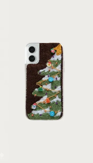 iPhone 16 Plus Uyumlu Punch Yılbaşı ağacı Telefon Kılıfı