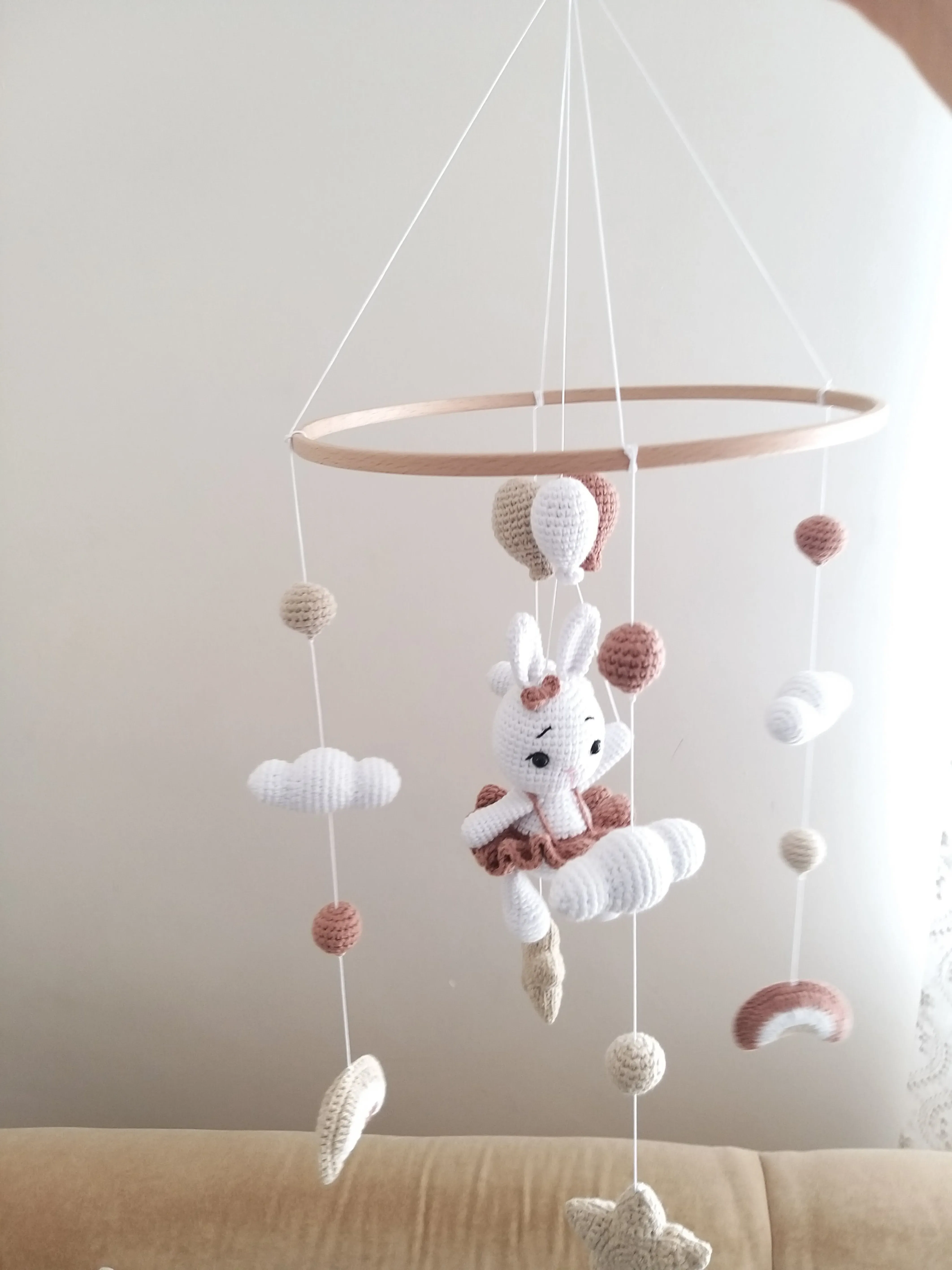 Bebek Odası Dönencesi - Tavşanlı, Bulutlu, Örme Oyuncaklı
