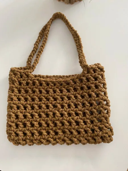 Knitted Mesh Arm & Shoulder Bag Summer Mesh Bag