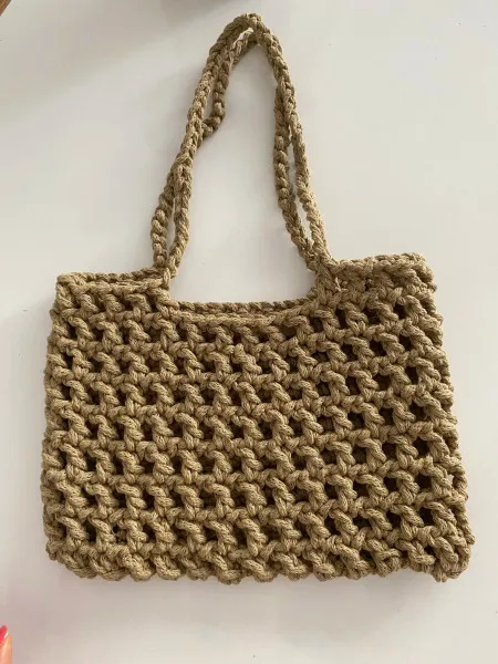 Knitted Mesh Arm & Shoulder Bag Summer Mesh Bag