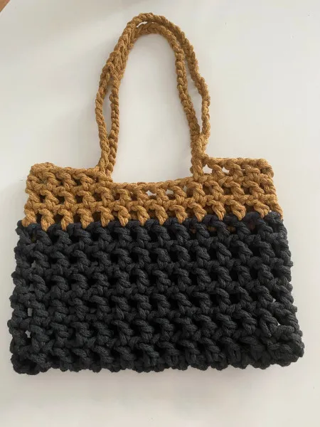 Knitted Mesh Arm & Shoulder Bag Summer Mesh Bag