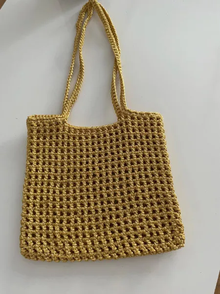 Knitted Mesh Arm & Shoulder Bag Summer Mesh Bag