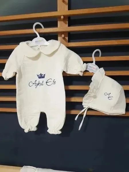 Baby Clime Müslin Hastane Çıkışı Mevlüt Seti - İsimli Takı Yastığı (M11-1)