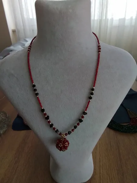 Crystal ball necklace