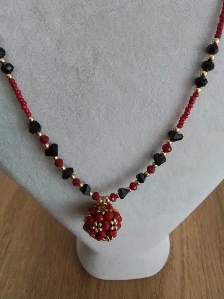 Crystal ball necklace