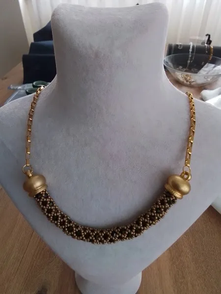 Crystal cage necklace