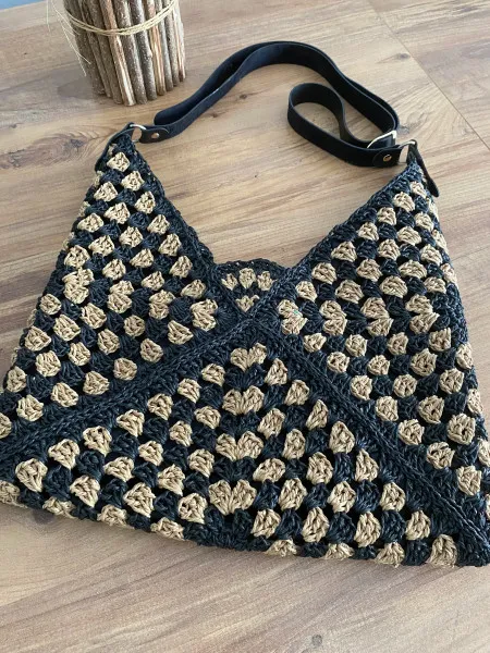 Triangle Model Dedenli Colorful Straw Summer Shoulder Bag