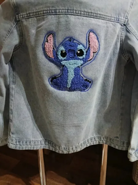 Punch İşleme Kot Ceket