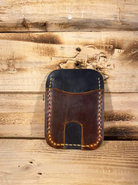 El Yapımı Hakiki Deri Kartlık – Çift Renk Tasarım