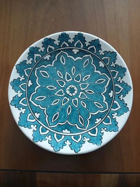 Zarif Desenli Pasta Sunum Tabağı