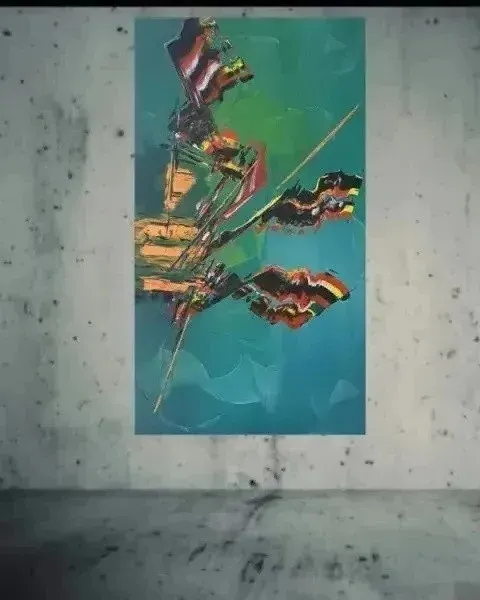 Soyut Dokulu Modern Tablo