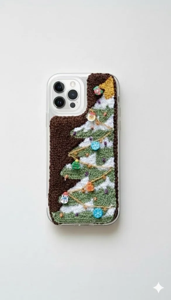 iPhone 15 Pro Max Uyumlu Punch Yılbaşı ağacı Telefon Kılıfı