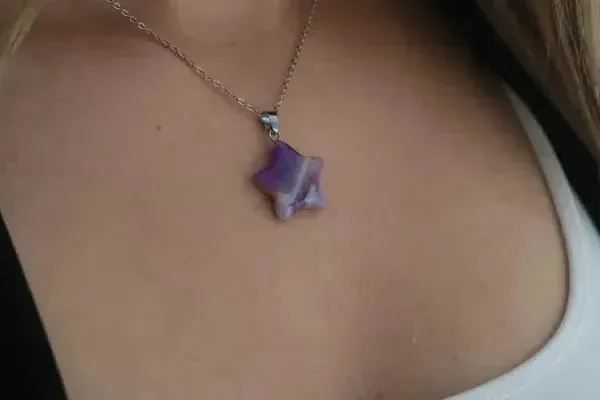 Orijinal Ametist Taşı Kadın Kolye