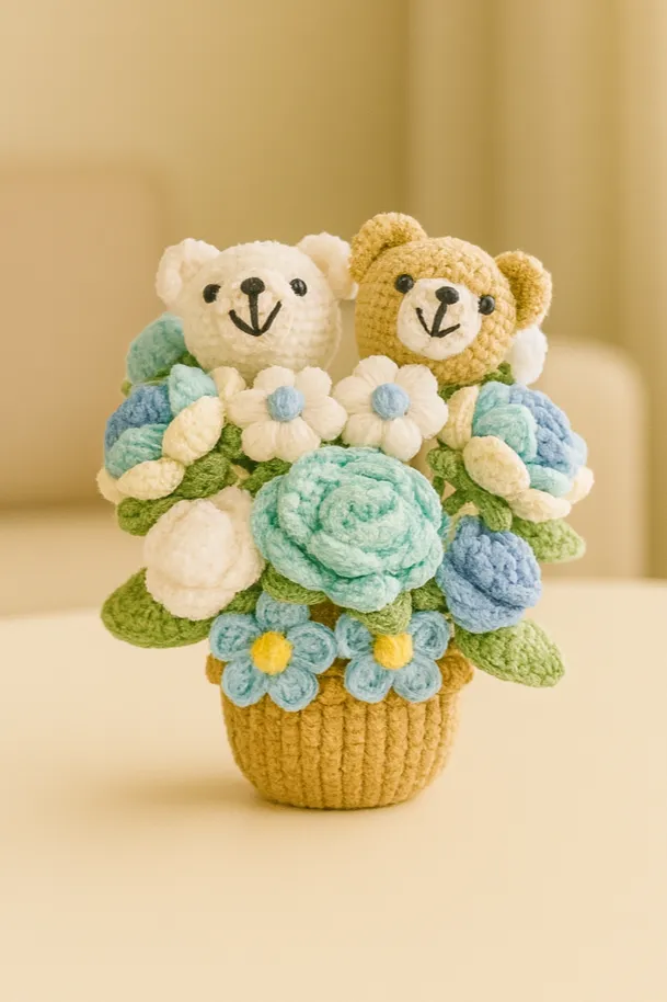 Knitted Special Design Potted Flower