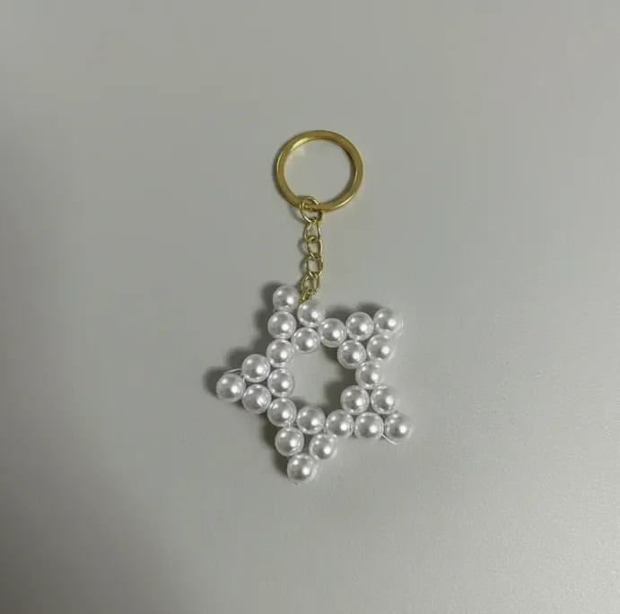 İnci Detaylı Yıldız Anahtarlık - Özel Tasarım Hediyelik Anahtarlık