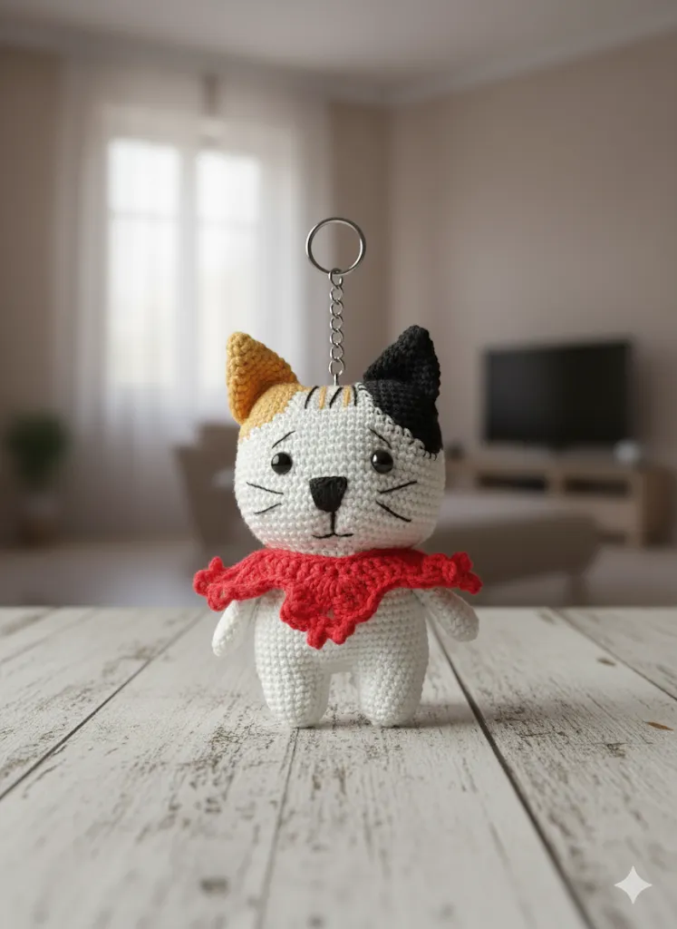 El Yapımı Cotton İp Anahtarlık & Çanta Süsü – Minik Figür