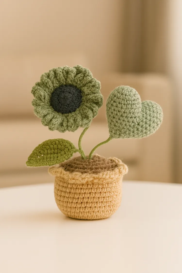 Heart Daisy Pot
