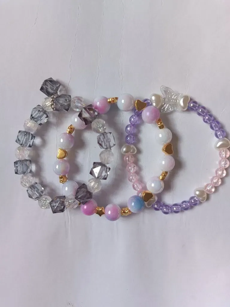 Renkli Boncuklu Bileklik Seti - 12'li, Farklı Tasarımlar