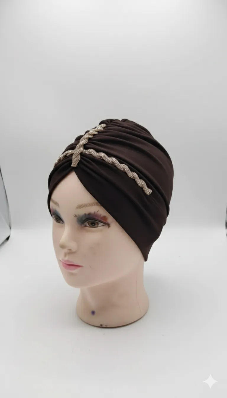 Gold İşlemeli  Kahverengi Dış Bone