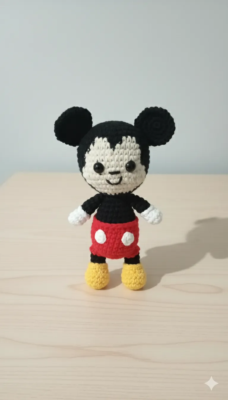 Sevimli Fare figürlü Amigurumi Oyuncak Mikimause