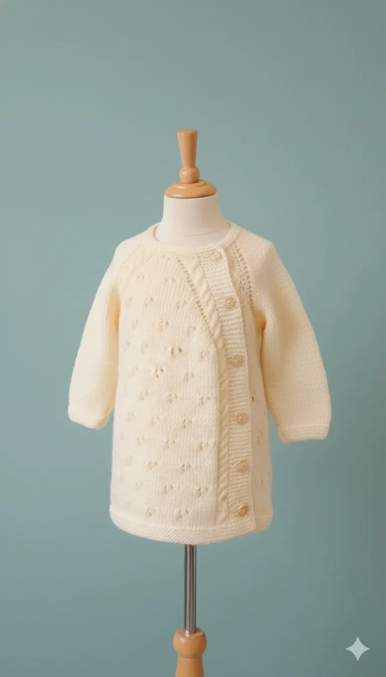 2 Yaş Yandan Düğmeli Bebek Ceketi