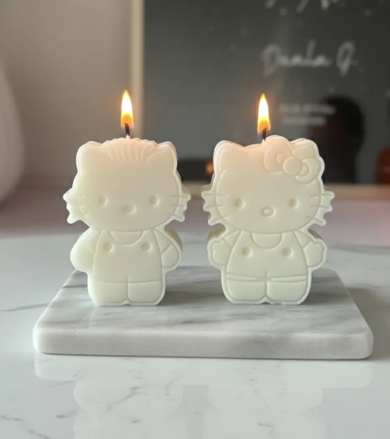 2’li Kendin Boya Mum Seti – 5 Renk Boya ve Fırça Dahil El Yapımı Set