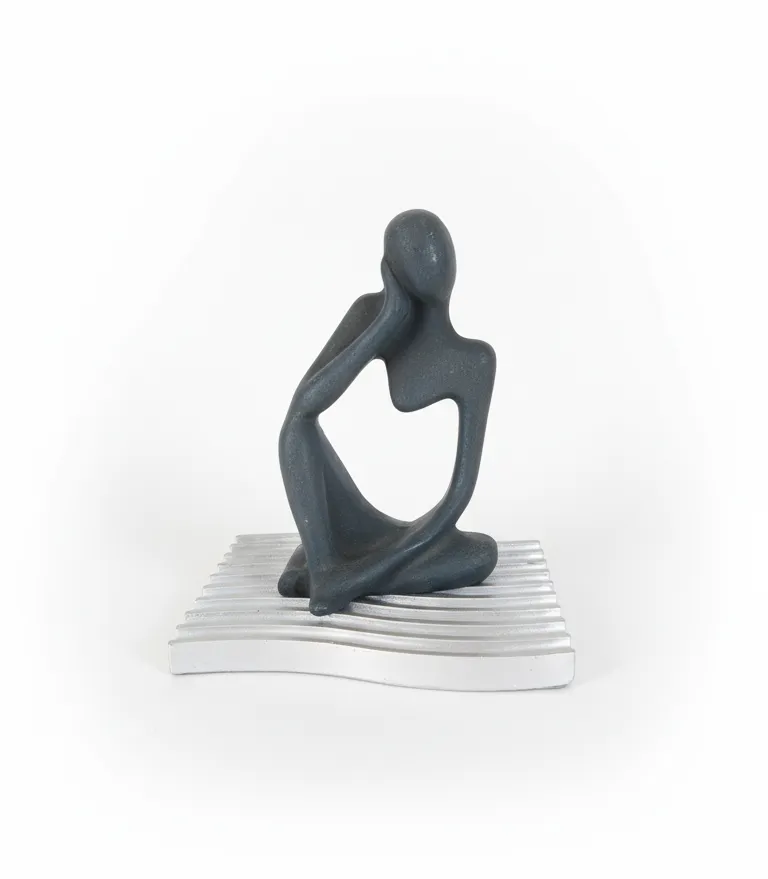 Siyah Renk İnsan Dekoratif Biblo