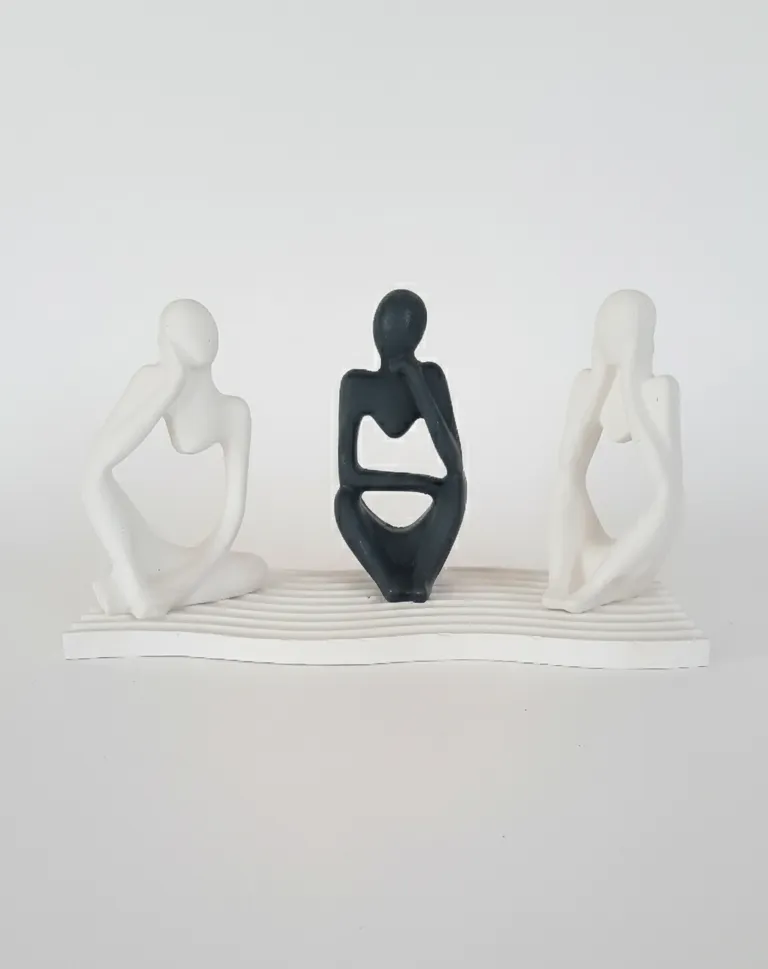 3'lü İnsan Dekoratif Biblo Seti