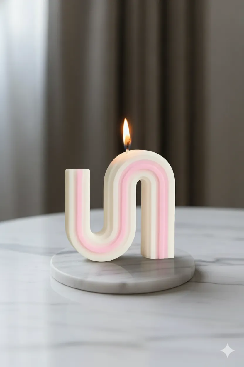 Modern Tasarımlı S Formlu Mum