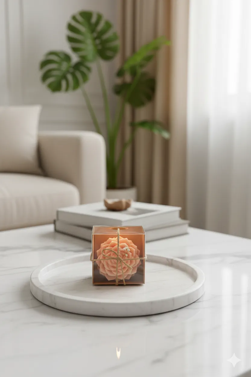 Şakayık Apex Hediyelik Kutulu Mum – %100 Doğal ve El Yapımı (20adet )