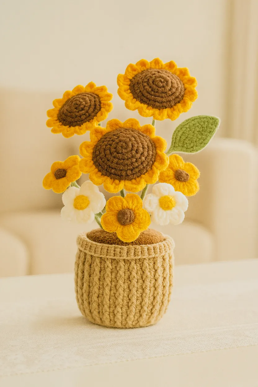 Sunflower Large Potted Multi-Flower